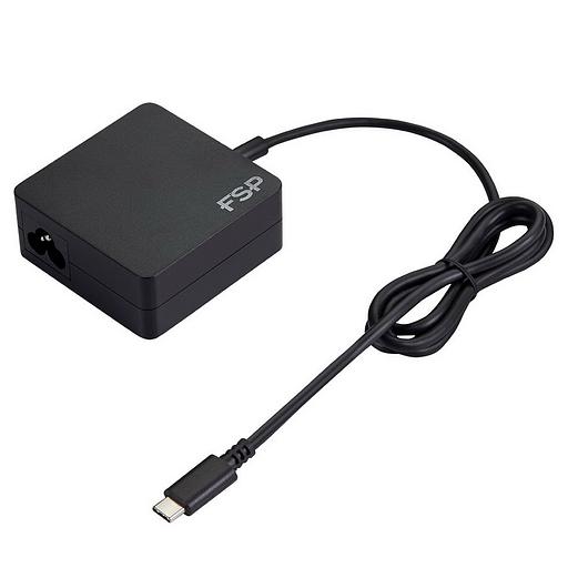 Адаптер питания FSP NB C 65W (FSP065-A1BR3) AC-DC 65W Adapter, Вход C6 (для ноутбучного кабеля), Кабель 1000мм, Выход USB Type-C, 5V/9V/12V/15V/20V автовыбор. RETAIL фото 1