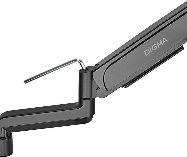 Кронштейн для мониторов ЖК Digma D-MM201 черный 17"-32" макс.9кг крепление к столешнице поворот и наклон фото 7