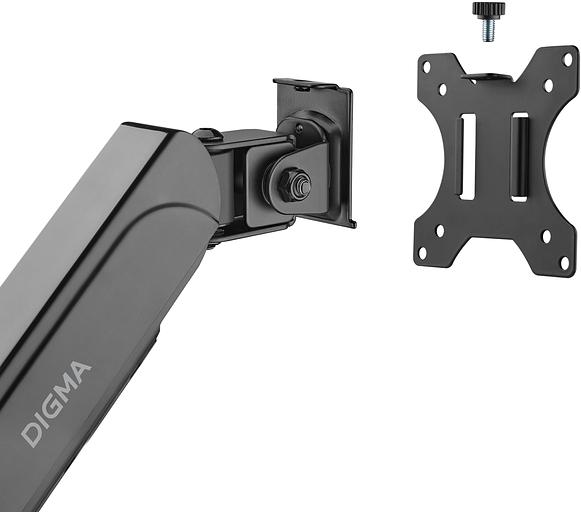 Кронштейн для мониторов ЖК Digma D-MM201 черный 17"-32" макс.9кг крепление к столешнице поворот и наклон фото 10