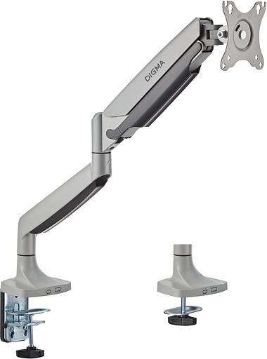 Кронштейн для мониторов ЖК Digma D-MM301 серый 17"-45" макс.15кг крепление к столешнице поворот и наклон фото 4