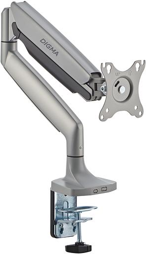 Кронштейн для мониторов ЖК Digma D-MM301 серый 17"-45" макс.15кг крепление к столешнице поворот и наклон фото 6
