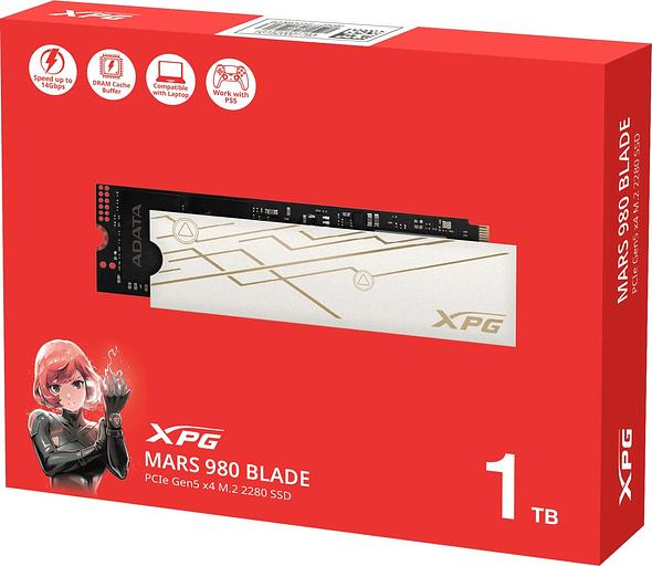 Твердотельный диск 1TB A-DATA XPG MARS 980 BLADE, M.2 2280, PCI-E 5x4, [R/W -14000/10000 MB/s] 3D-NAND фото 6