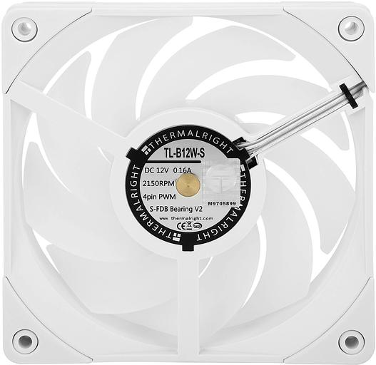Вентилятор для корпуса Thermalright TL-B12W-S ARGB 120х120x25.6 белый 4-pin 28.1дБ Ret фото 2