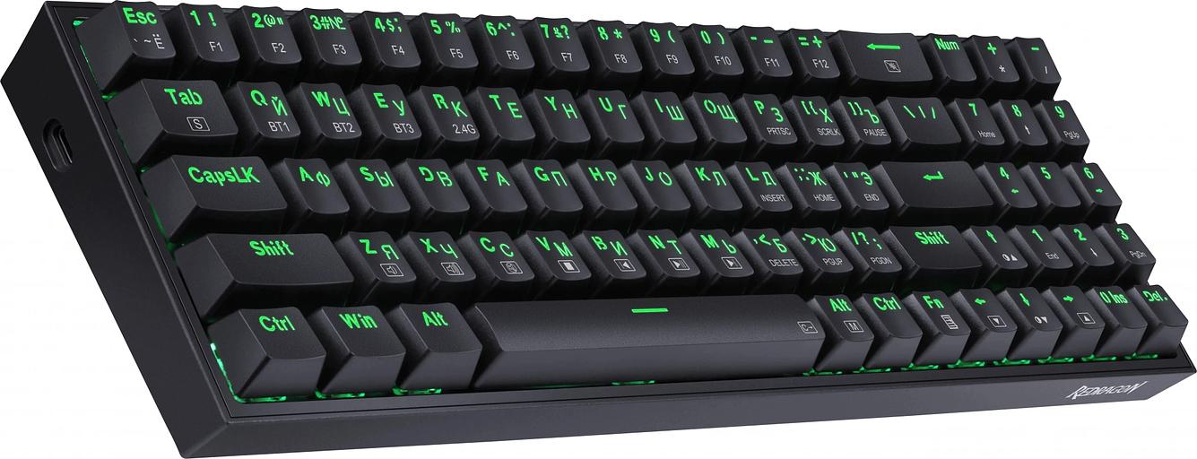 Клавиатура + мышь Redragon S136 клав:черный мышь:черный USB беспроводная Bluetooth/Радио Multimedia LED (72158) фото 6