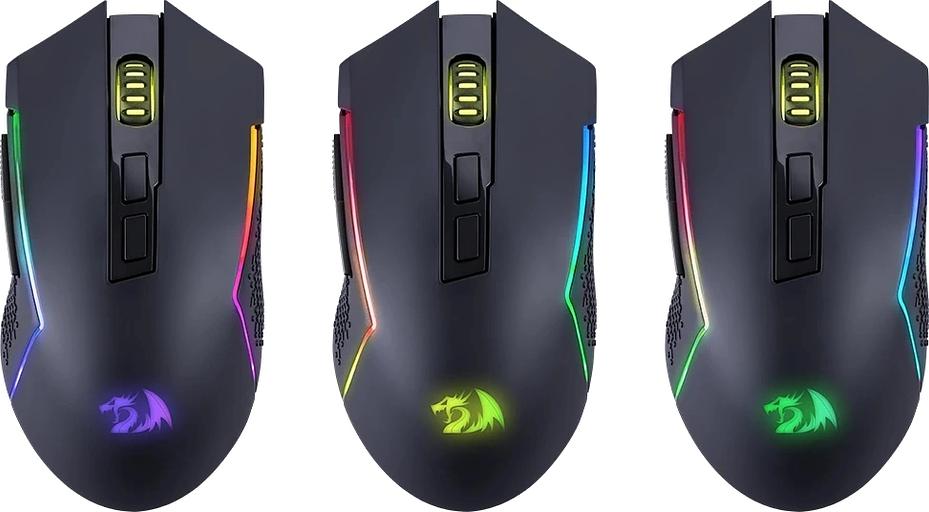 Клавиатура + мышь Redragon S136 клав:черный мышь:черный USB беспроводная Bluetooth/Радио Multimedia LED (72158) фото 10