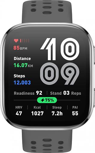 Смарт-часы Amazfit Bip 6 A2435 1.97" TFT корп.угольно-серый рем.серый разм.брасл.:135-195мм (1747005) фото 2