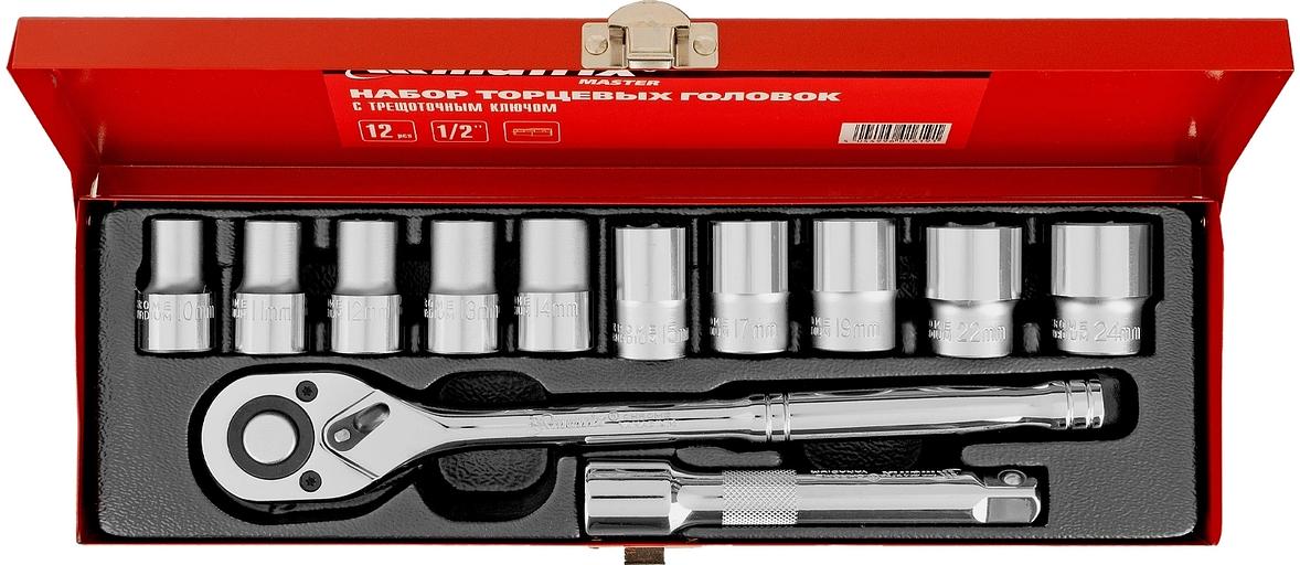Набор торцевых головок Matrix 13526 в комплекте 12 предметов +жесткий кейс фото 6