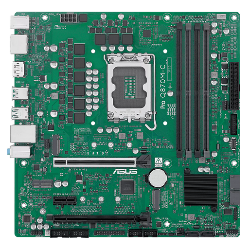 Материнская плата ASUS PRO Q870M-C-CSM LGA1851 mATX 4хDDR5 2хPCIEx16 PCIEx1 2xM.2 USB-C DP HDMI GLAN фото 2