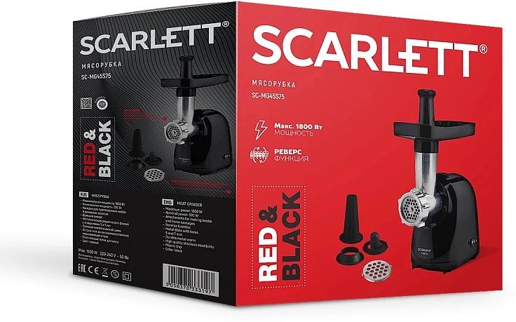 Мясорубка Scarlett SC-MG45S75 черный / красный фото 5