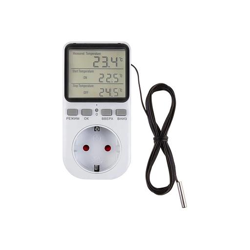 Rexant (51-0800) Терморегулятор цифровой 16А-01 в розетку, белый фото 1