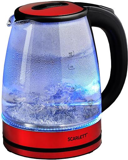 Чайник электрический Scarlett SC-EK27G65 красный/черный, 1800 Вт, 1.8 л фото 1