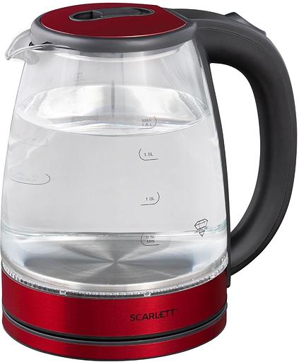 Чайник электрический Scarlett SC-EK27G65 красный/черный, 1800 Вт, 1.8 л фото 2