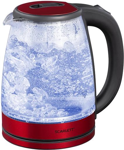 Чайник электрический Scarlett SC-EK27G65 красный/черный, 1800 Вт, 1.8 л фото 3