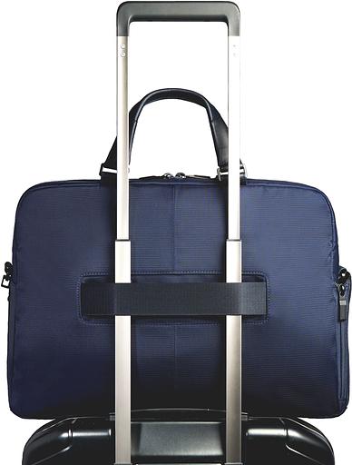 Деловая сумка Piquadro Orion CA6624S136/BLU с отделением для ноутбука синий ткань/натур.кожа фото 3