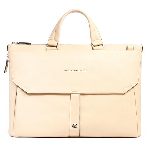 Деловая сумка женская Piquadro Than CA4021S135/BE с отделением для ноутбука бежевый натур.кожа фото 1