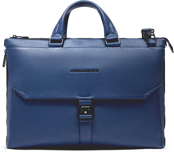 Деловая сумка Piquadro Than CA4021S135/BLU с отделением для ноутбука синий натур.кожа фото 1
