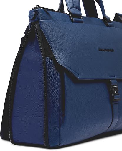 Деловая сумка Piquadro Than CA4021S135/BLU с отделением для ноутбука синий натур.кожа фото 4