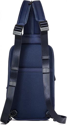 Рюкзак слинг мужской Piquadro Orion CA6625S136/BLU синий ткань/натур.кожа фото 3