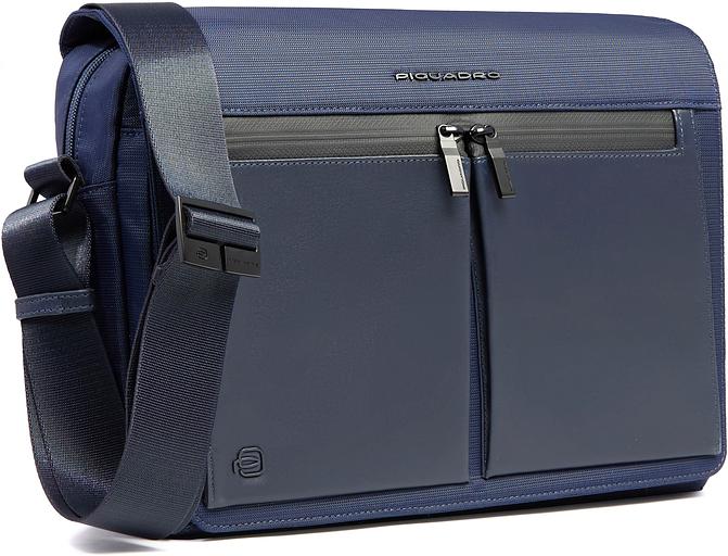 Сумка-мессенджер для ноутбука Piquadro Orion CA6627S136/BLU синий ткань/натур.кожа фото 2