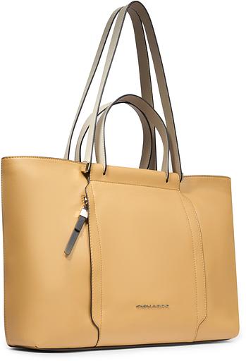 Деловая сумка женская Piquadro Circle BD3336W92/GBE с отделением для ноутбука шафрановый/бежевый натур.кожа фото 2