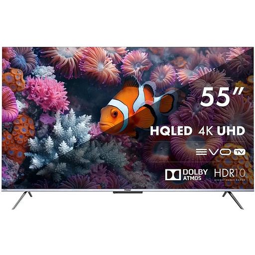 55" Телевизор HAIER Smart TV S3, QLED, 4K Ultra HD, серебристый, СМАРТ ТВ, Android[DH1VMDD02RU] фото 1