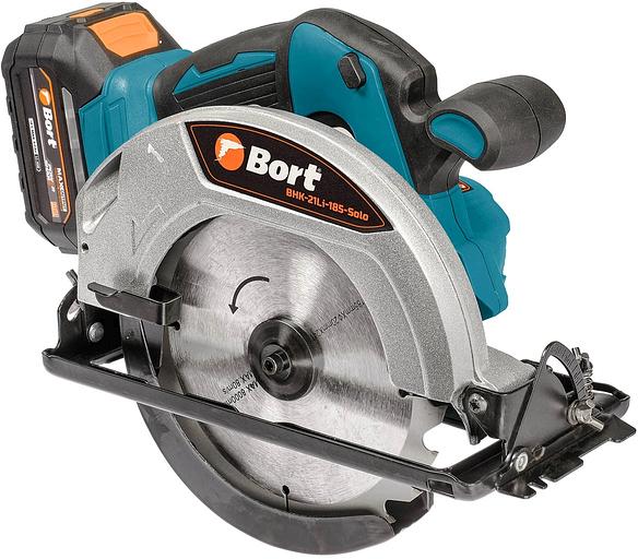 Пила циркулярная аккумуляторная Bort BHK-21Li-185 (2*3,0 Ач + ЗУ) фото 1