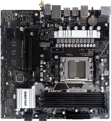 Материнская плата Biostar B650MT-E Pro SocketAM5 AMD B650 4xDDR5 mATX AC`97 8ch(7.1) 2.5Gg RAID+HDMI+DP фото 1