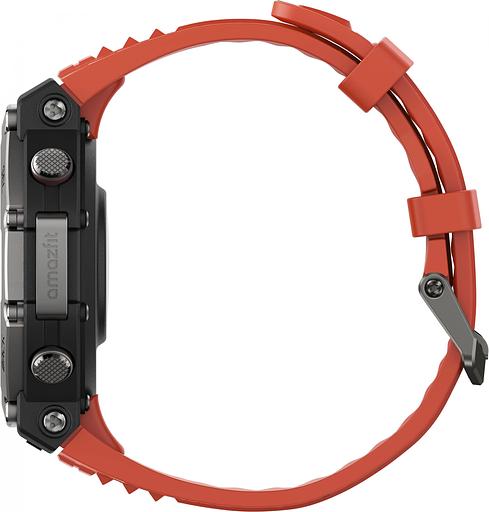 Смарт-часы Amazfit T-Rex 3 A2323 48.5мм 1.5" AMOLED корп.темно-серый рем.красный разм.брасл.:145-210мм (1746757) фото 4