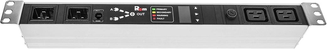 АВР Rem R-16-2C19-T-440-2XC20 1U 19" ввод:2xС20 выход:2xC1916A черный фото 1