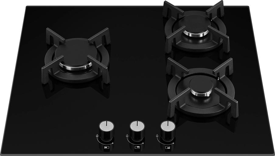 Газовая варочная поверхность Weissgauff HG 631 BGV черный фото 2
