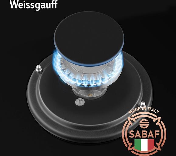 Газовая варочная поверхность Weissgauff HG 631 BGV черный фото 8