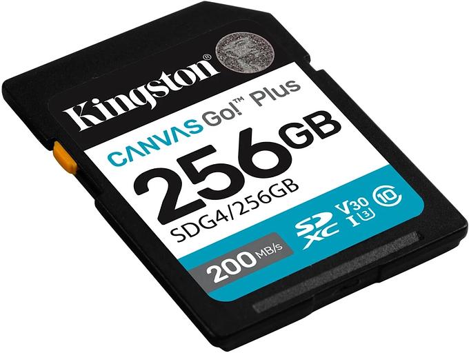 Флеш карта SDXC 256GB Kingston SDG4/256GB Canvas Go! Plus V30 + adapter фото 2