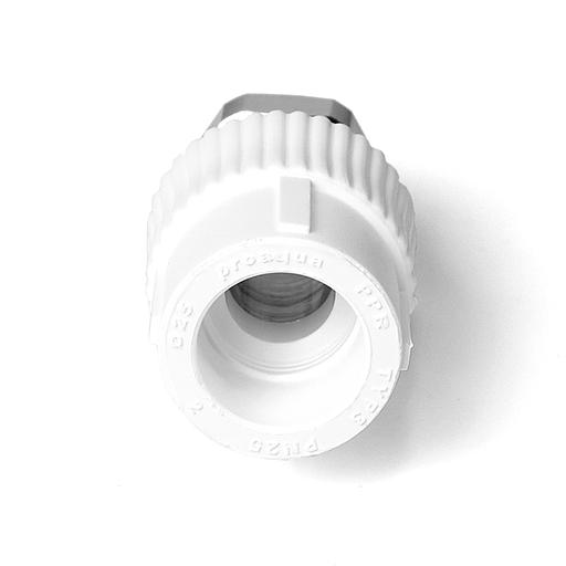 Муфта комбинированная 20x1/2' с накидной гайкой полипропиленовая PPR белый фото 5