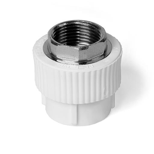 Муфта комбинированная 50x1 1/2' ВР под ключ полипропиленовая PPR белый фото 3