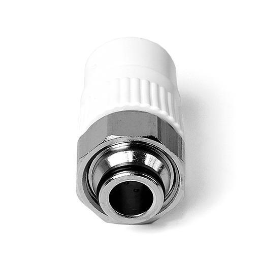 Евроконус (Муфта с накидной гайкой) полипропиленовый Белый 20x3/4 фото 4