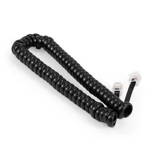 Патч-корд телефонный ExeGate TC4P4C-2M (шнур для телефонной трубки, витой, RJ-10 (4P-4C), 2м, черный) фото 1