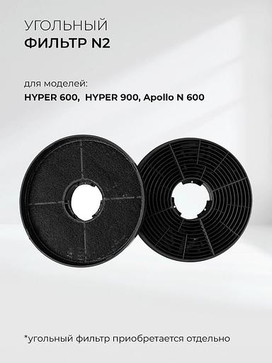 Вытяжка встраиваемая Lex Hyper 900 BBL черный управление: кнопочное (1 мотор) фото 6