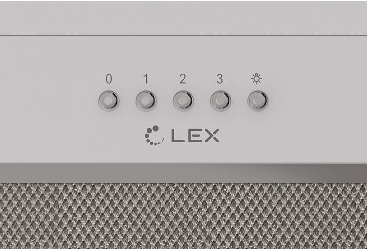 Вытяжка встраиваемая Lex Hyper 600 WH белый управление: кнопочное (1 мотор) фото 4