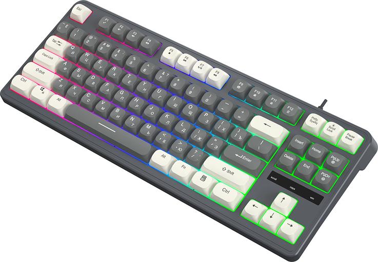 Клавиатура Оклик 711G серый/белый USB for gamer LED (1790385) фото 10