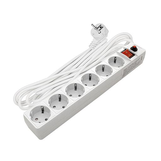 Фильтр сетевой с заземлением ПВС 3-0.75 белый 10м фото 1