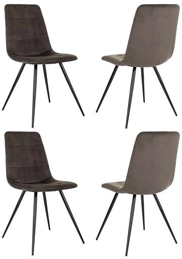 Стул для дома Бюрократ CH-K1_4 комплект 4шт коричневый Holland 74 металл черный на ножках (CH-K1_1/HL74_4) фото 1