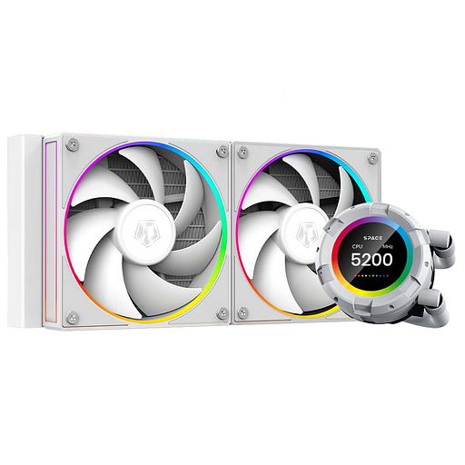 Вентилятор ID-Cooling SL240 WHITE /LCD SCREEN /300W /all Intel /all AMD фото 1