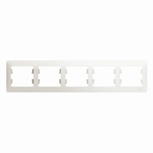 GLOSSA Рамка 5 постов горизонтальная перламутр фото 1