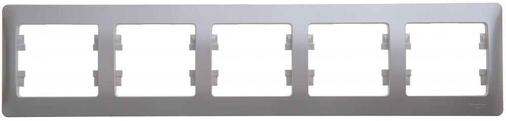 GLOSSA Рамка 5 постов горизонтальная перламутр фото 5