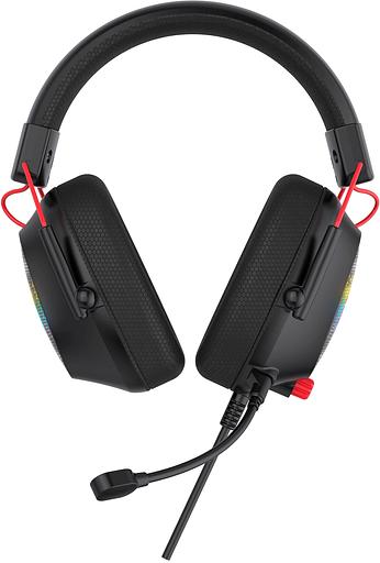 Наушники с микрофоном Оклик HS-L305G черный/красный 2м мониторные оголовье (2060511) фото 10