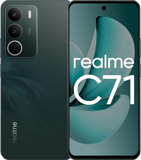 Смартфон Realme RMX5303 C71 128Gb 6Gb зеленый моноблок 3G 4G 2Sim 6.67" 720x1604 Android 15 50Mpix 802.11 a/b/g/n/ac NFC GPS GSM900/1800 GSM1900 FM фото 1
