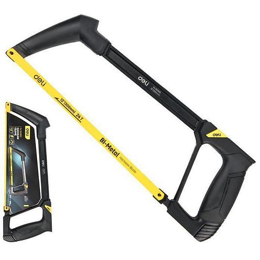 Мини-ножовка по металлу, дереву, пластику Deli DL353106 150мм, пильное полотно из стали 65Mn, рама из аллюминиевого сплава фото 1