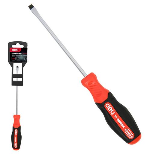 Шлицевая DL3440 SL3x75мм сталь S2, матовый стержень, двухкомпонентная прорезиненная рукоять фото 1