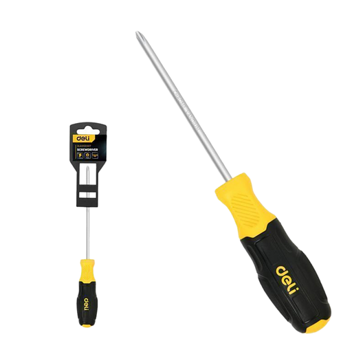 Отвертка Torx Deli DL6310030T T30x100мм сталь Cr-V, двухкомпонентная прорезиненная рукоять фото 1