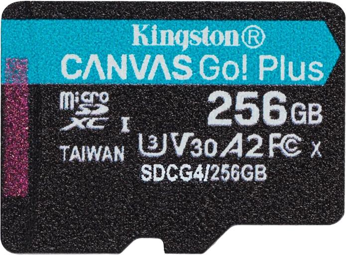 Флеш карта microSDXC 256GB Kingston SDCG4/256GBSP Canvas Go! Plus V10 A2 w/o adapter фото 1